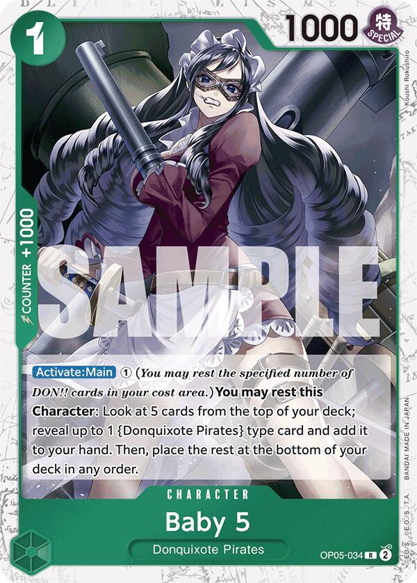 Baby 5 (OP05-034) (Jolly Roger Foil) - One Piece Card Game