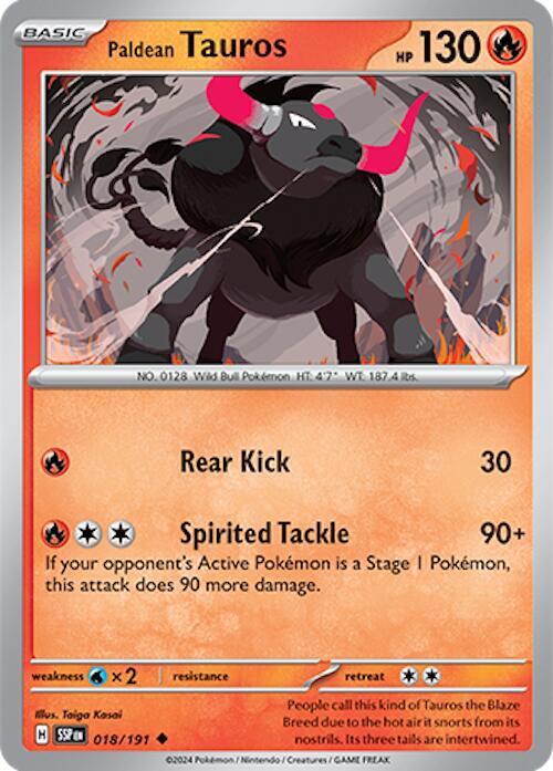 Paldean Tauros - 018/191 - Pokémon