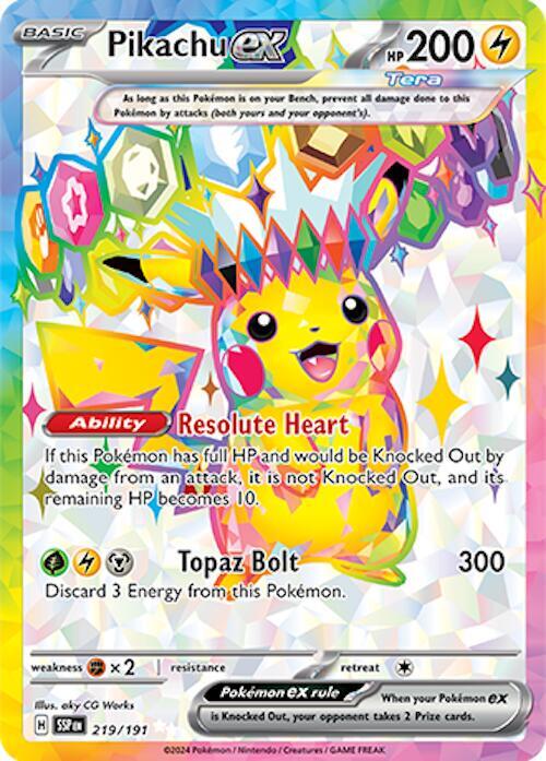 Pikachu ex - 219/191 - Pokémon