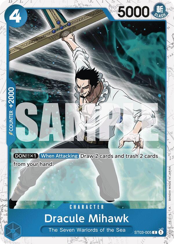 Dracule Mihawk (ST03-005) (Jolly Roger Foil) - One Piece Card Game
