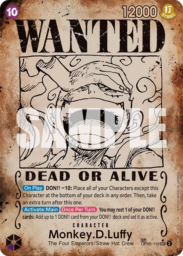 Monkey.D.Luffy (Wanted Poster) - One Piece Card Game