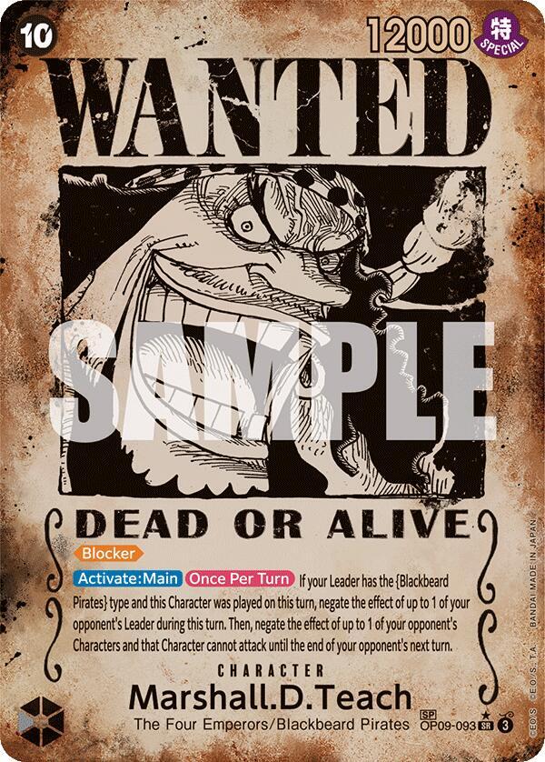Marshall.D.Teach (093) (Wanted Poster) - One Piece Card Game