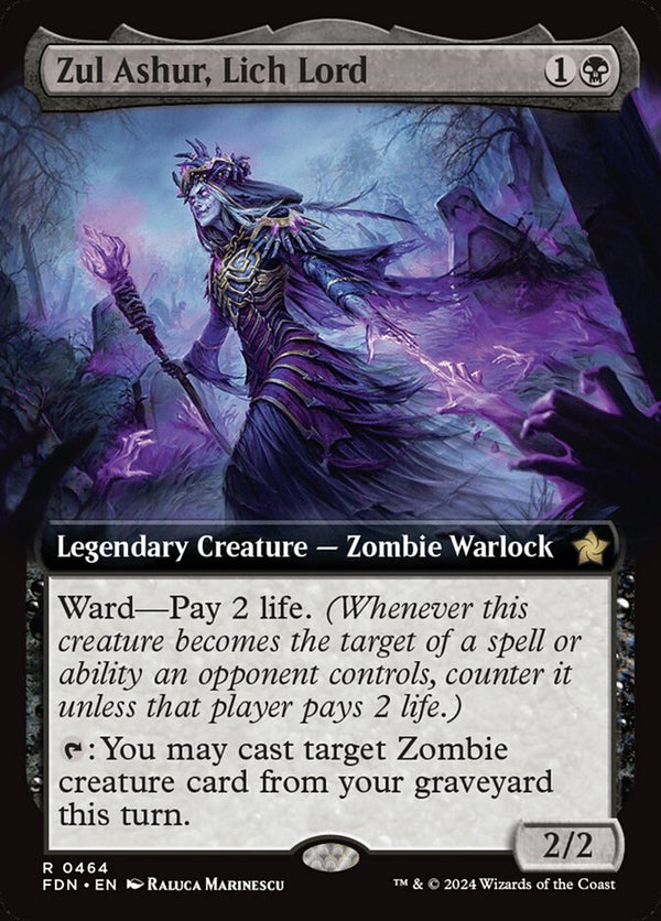 Zul Ashur, Lich Lord (Extended Art) - Magic: The Gathering