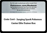 Code Card - Surging Sparks Pokemon Center Elite Trainer Box - Pokémon