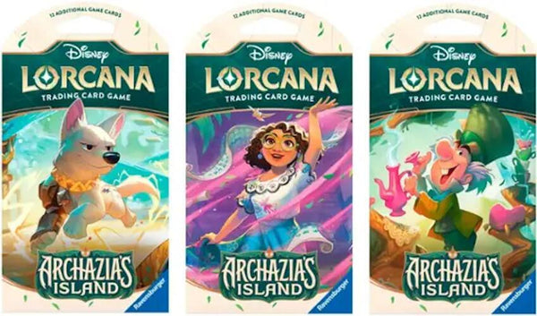 Disney Lorcana: Archazia's Island Sleeved Booster Pack Art Bundle - Disney Lorcana