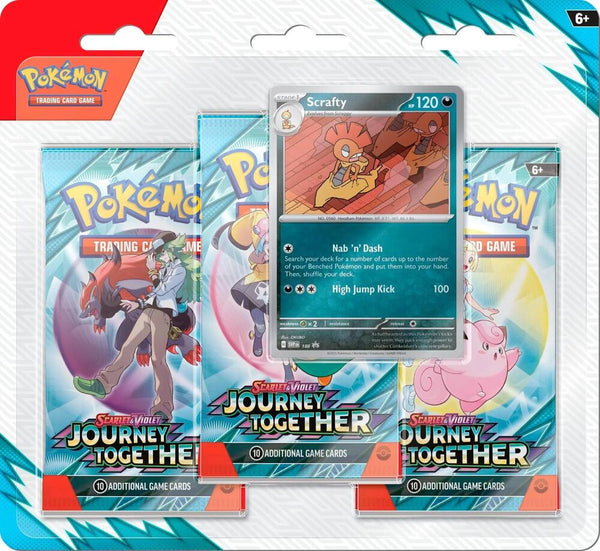 Journey Together 3 Pack Blister [Scrafty] - Pokémon