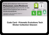 Code Card - Prismatic Evolutions Tech Sticker Collection [Glaceon] - Pokémon