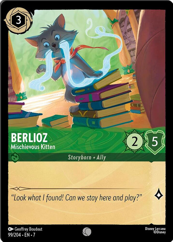Berlioz - Mischievous Kitten - Disney Lorcana