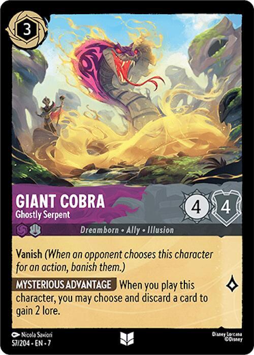 Giant Cobra - Ghostly Serpent - Disney Lorcana