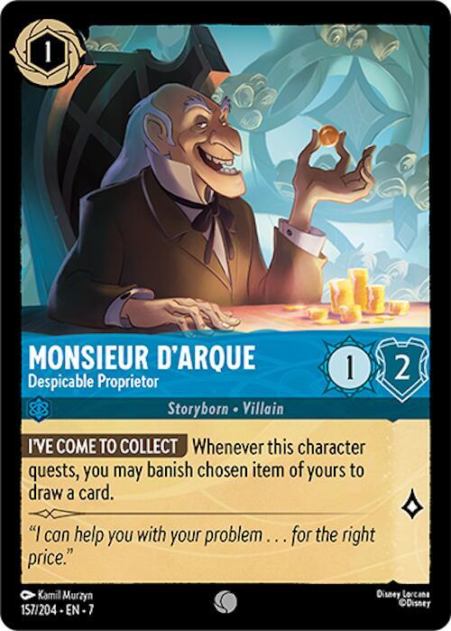 Monsieur D'Arque - Despicable Proprietor - Disney Lorcana