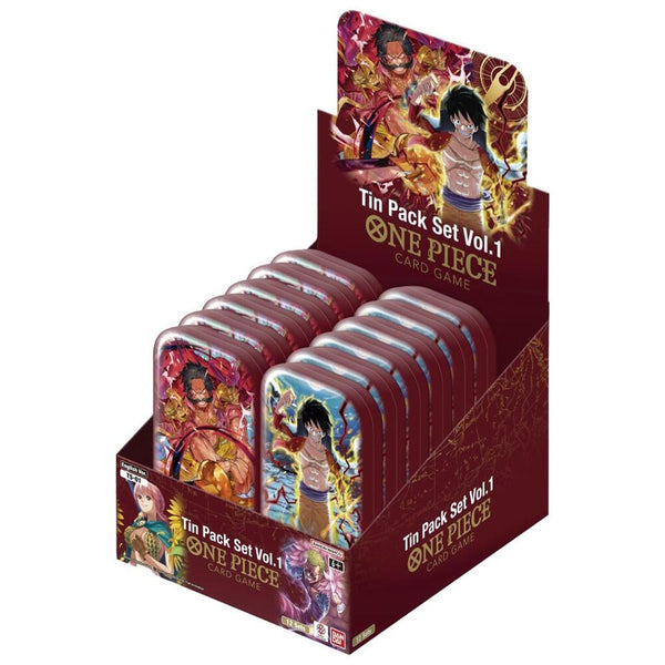 One Piece Tin Pack Set Vol. 1 Display - One Piece Card Game