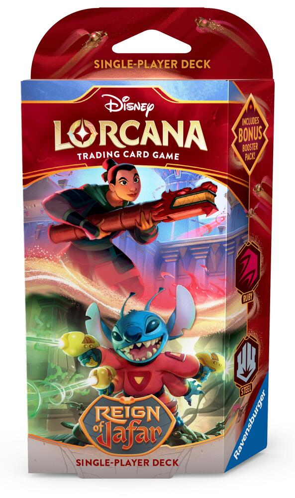 Disney Lorcana: Reign of Jafar Starter Deck (Ruby & Steel) - Disney Lorcana