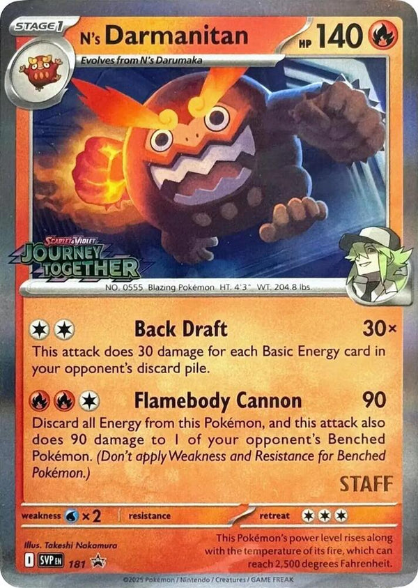 N's Darmanitan - 181 (Prerelease) [Staff] - Pokémon