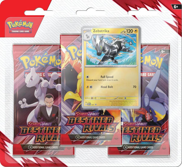 Destined Rivals 3 Pack Blister [Zebstrika] - Pokémon