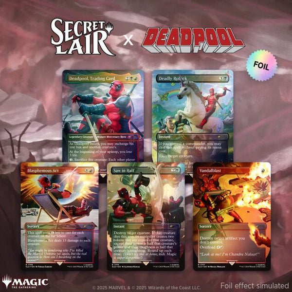 Secret Lair Drop: Secret Lair x Marvel's Deadpool - Rainbow Foil Edition - Magic: The Gathering