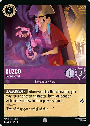 Kuzco - Bored Royal - Disney Lorcana