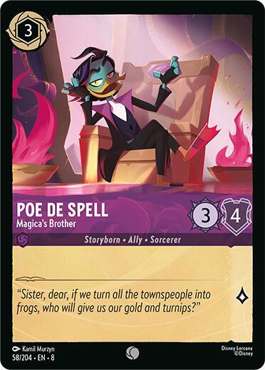 Poe De Spell - Magica's Brother - Disney Lorcana