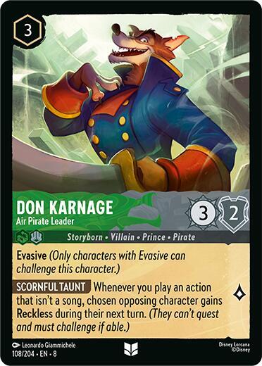 Don Karnage - Air Pirate Leader - Disney Lorcana