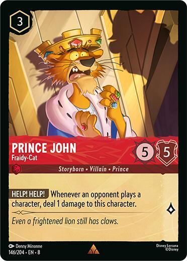 Prince John - Fraidy-Cat - Disney Lorcana