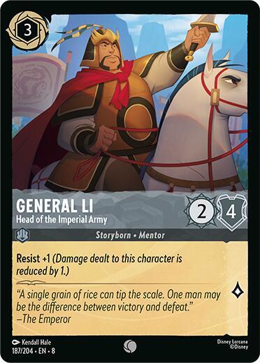 General Li - Head of the Imperial Army - Disney Lorcana