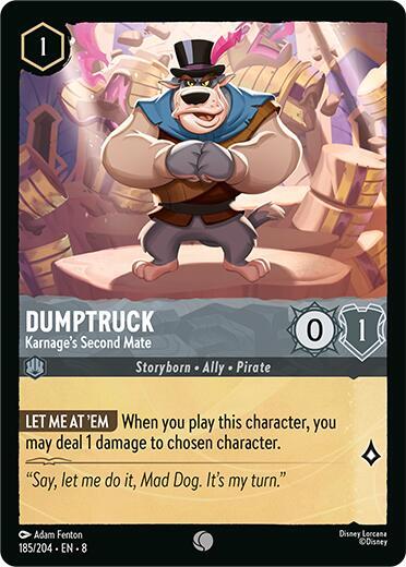 Dumptruck - Karnage's Second Mate - Disney Lorcana