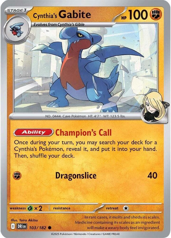 Cynthia's Gabite - Pokémon