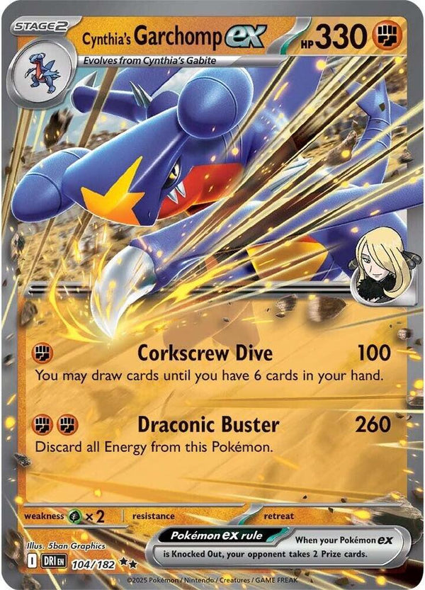 Cynthia's Garchomp ex - 104/182 - Pokémon
