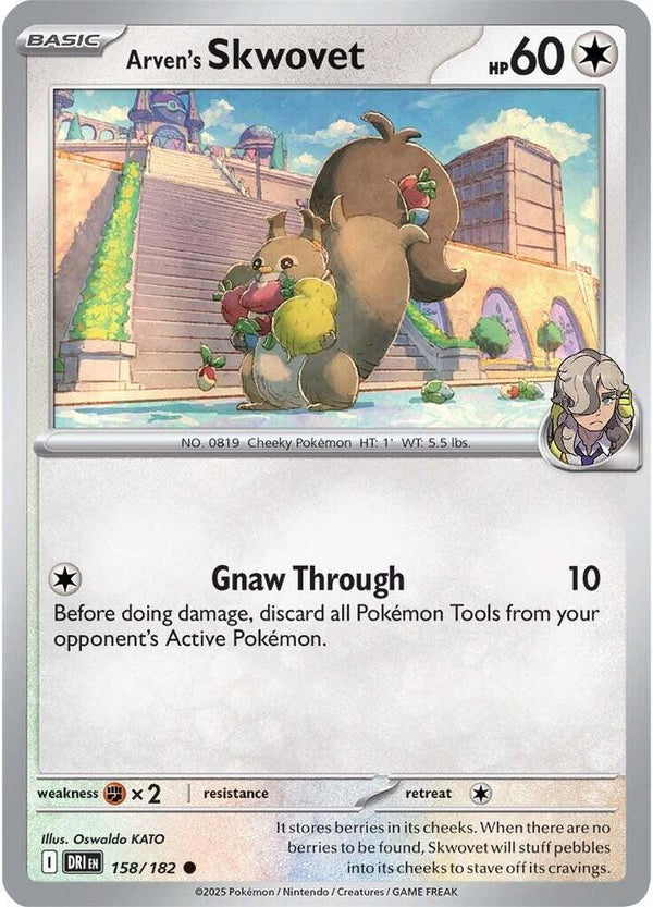 Arven's Skwovet (DRI 158/182) - Pokémon