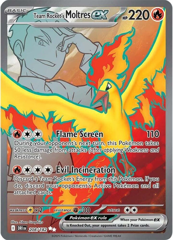 Team Rocket's Moltres ex - 208/182 - Pokémon