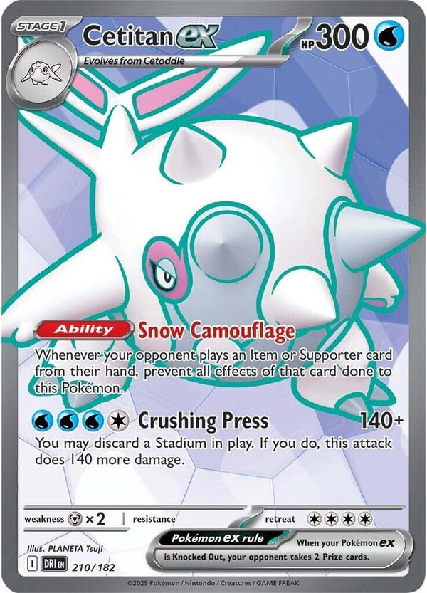 Cetitan ex - 210/182 - Pokémon