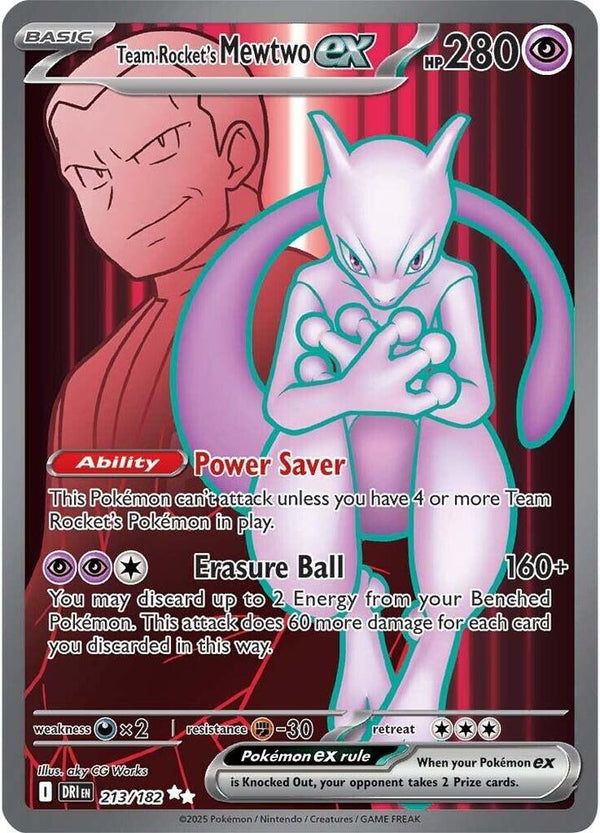 Team Rocket's Mewtwo ex - 213/182 - Pokémon