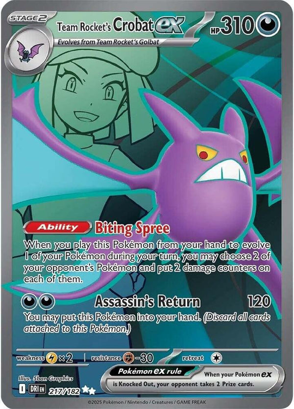 Team Rocket's Crobat ex - 217/182 - Pokémon