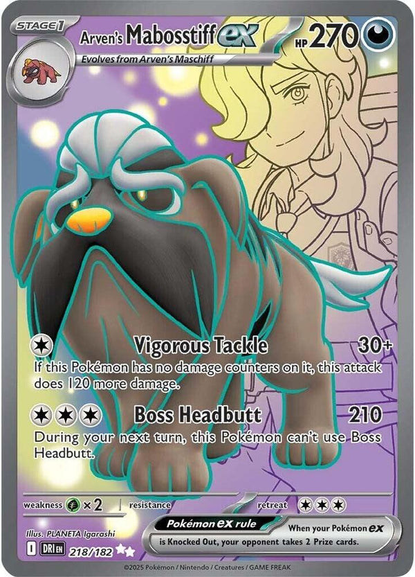 Arven's Mabosstiff ex - 218/182 - Pokémon
