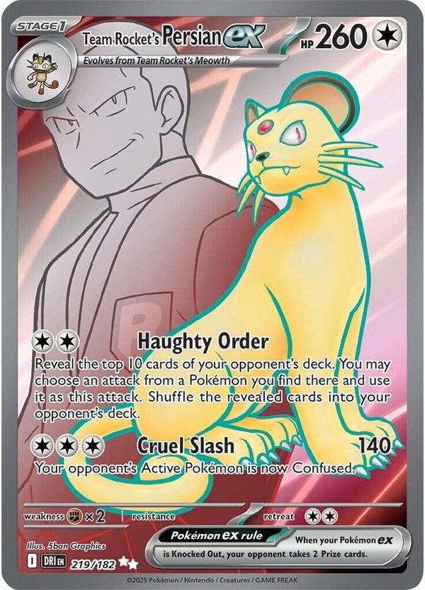Team Rocket's Persian ex - 219/182 - Pokémon