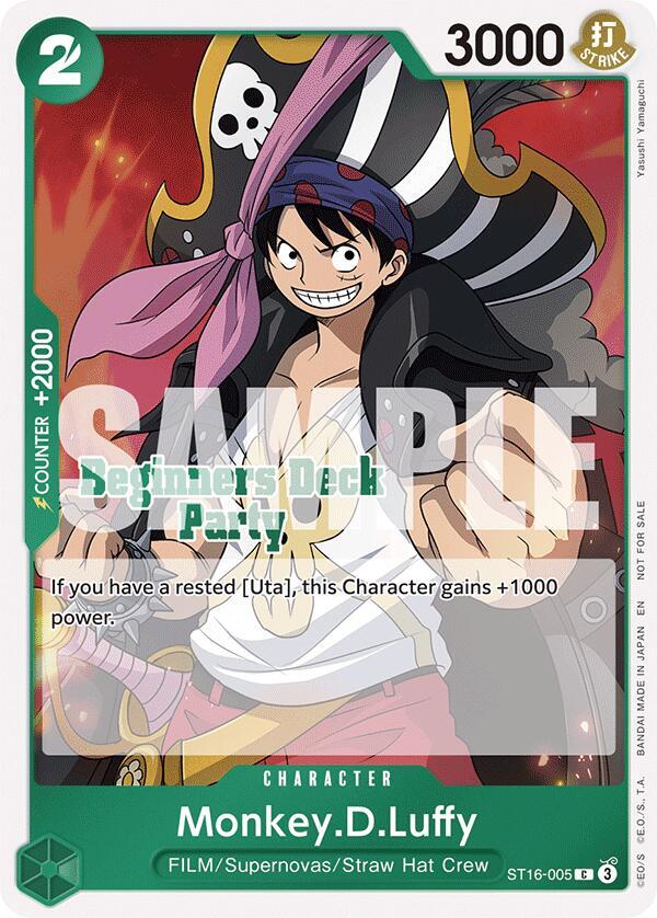 Monkey.D.Luffy (Beginners Deck Party [ST-23] - [ST-28] Participation Pack) - One Piece Card Game