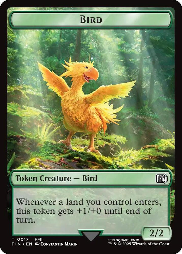 Bird (0017) // Wizard (0015) Double-Sided Token - Magic: The Gathering