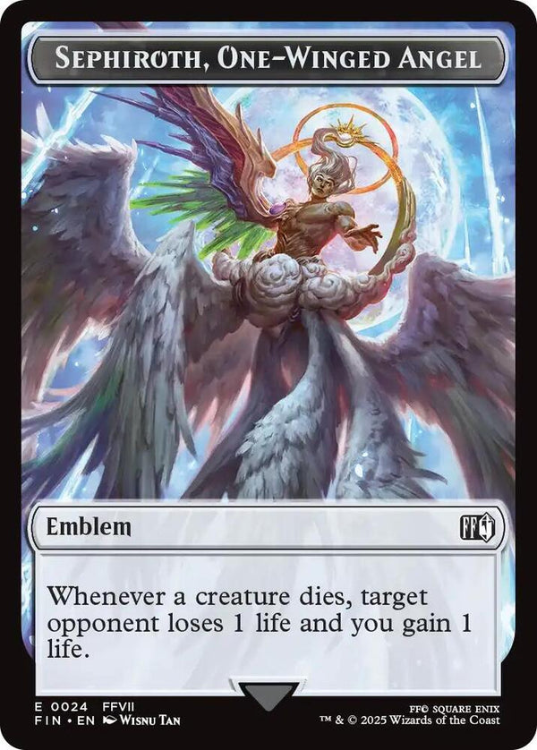 Emblem - Sephiroth, One-Winged Angel // Robot Warrior Double-Sided Token - Magic: The Gathering