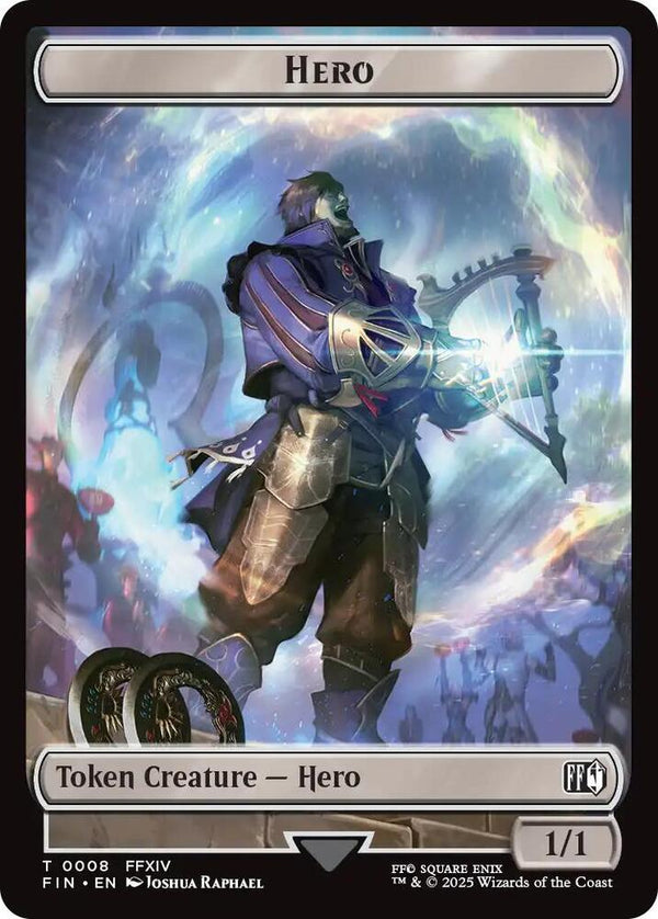 Hero (0008) // Robot Warrior Double-Sided Token - Magic: The Gathering