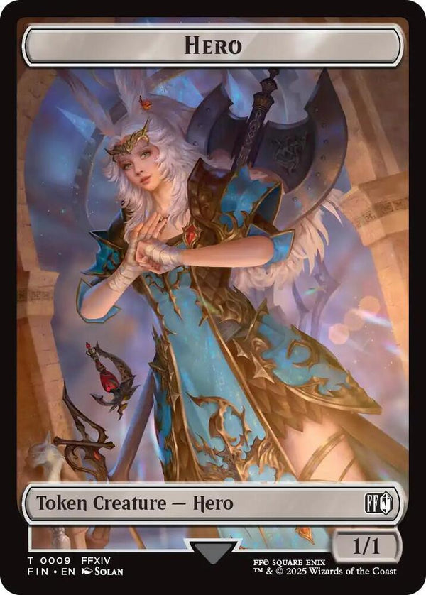Hero (0009) // Elemental Double-Sided Token - Magic: The Gathering