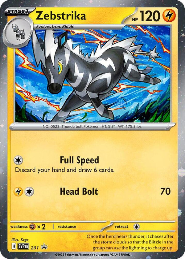 Zebstrika - 201 (Cosmos Holo) - Pokémon