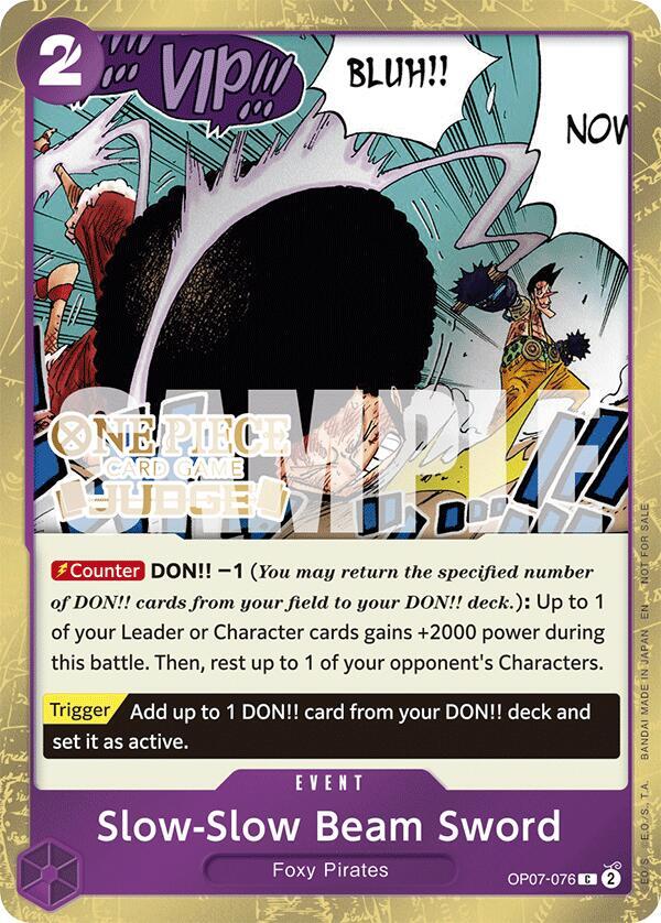 Slow-Slow Beam Sword (Judge Pack Vol. 6) - One Piece Card Game