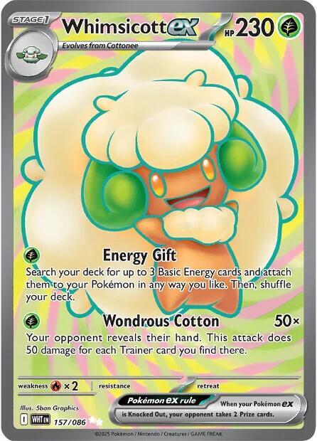 Whimsicott ex - 157/086 - Pokémon