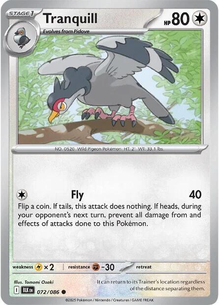 Tranquill - Pokémon