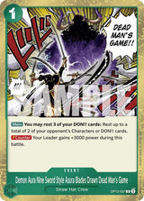Demon Aura Nine Sword Style Asura Blades Drawn Dead Man's Game - One Piece Card Game