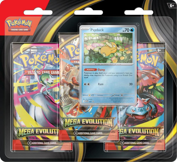 Mega Evolution 3 Pack Blister [Psyduck] - Pokémon