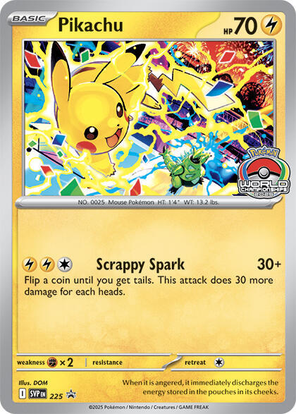 Pikachu - 225 (World Championship 2025) - Pokémon