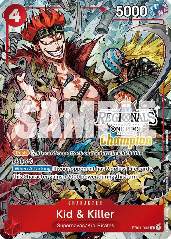 Kid & Killer (Online Regional Champion Card Set 2025 Vol.2) - One Piece Card Game