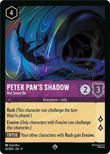 Peter Pan's Shadow - Not Sewn On - Disney Lorcana