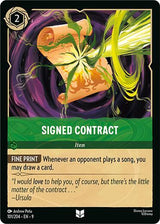 Signed Contract - Disney Lorcana