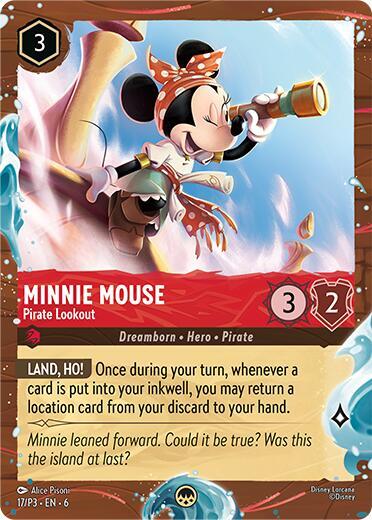 Minnie Mouse - Pirate Lookout (Disney Cruise Promo) - Disney Lorcana